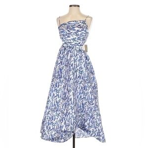 NWT J. Crew Collection Blue and White Midi Dress Size 4